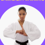 Karate girl salute
